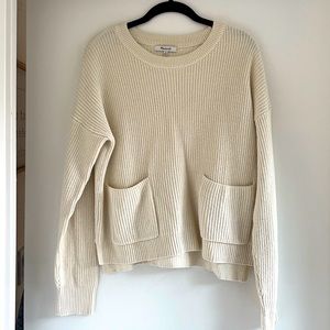 Madewell Cream Long Sleeved Sweater